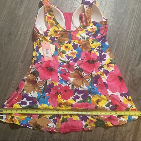 NWT one piece floral swimsuit swim dress by Australian Brand WANTDO - XL / XXL - Picture 7 of 12